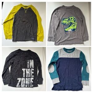 Boys Long Sleeve Tshirt Bundle Size 6-7 Gap Cat & Jack Set of 4